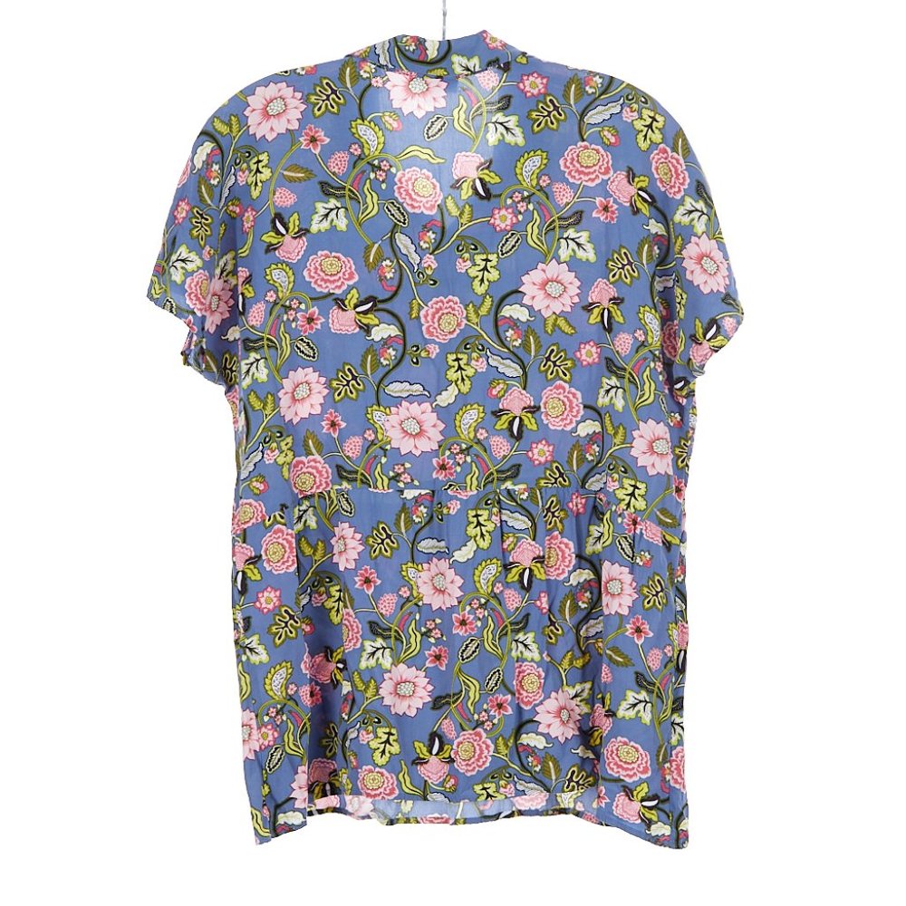 J Jill Floral Lightweight Peplum Top Size Medium - Picture 4 of 4